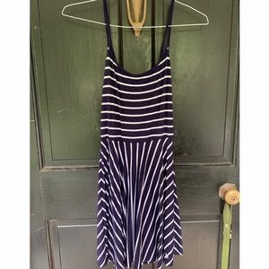 Jack Wills cotton navy and white striped dress